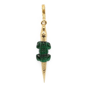 Alligator Malachite Charm BIBI VAN DER VELDEN