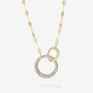 Diamond Interlocking Cusp Necklace LANA