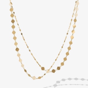 Kite & Blake Chain Remix Double Strand Necklace LANA