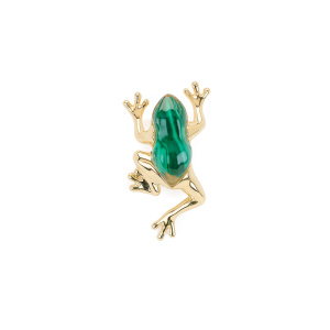 Cercel Individual Mini Frog Malachite Quartz Stud BIBI VAN DER VELDEN