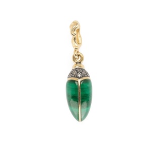 Mini Scarab Malachite Charm BIBI VAN DER VELDEN