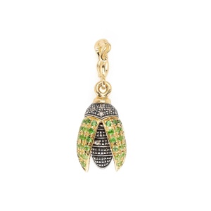 Scarab Pave Tsavorite Fly Wings Charm BIBI VAN DER VELDEN
